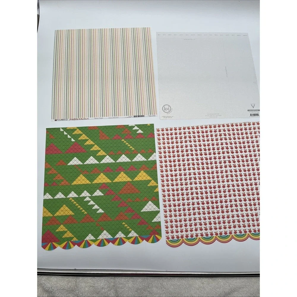 12x12 School Scrapbook Paper Lot Pink Paislee Bella Blvd Simple Stories‎